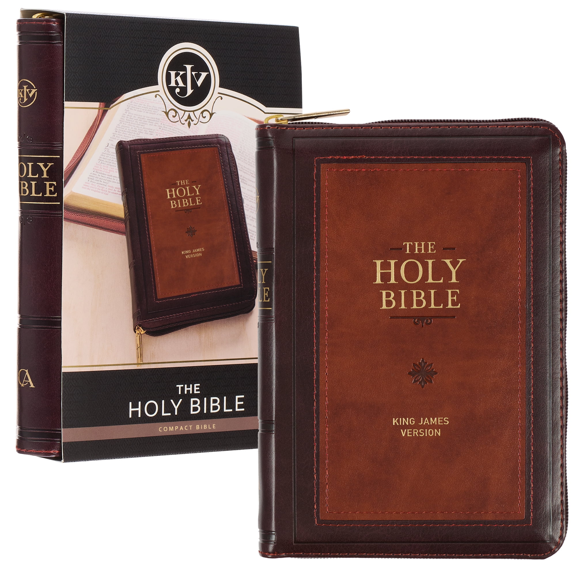 KJV Holy Bible, Compact Faux Leather Red Letter Edition - Ribbon