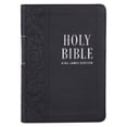 thumbnail image 1 of Black Faux Leather Large Print Compact King James Version Bible, 1 of 8