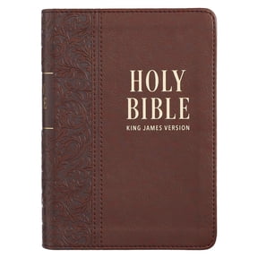 KJV Bible Compact Large Print (Faux Leather, Medium Brown), (Paperback)