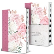 KJV Holy Bible, Giant Print Large Format, Hardcover Pink Floral Design with Cloth with Ribbon Marker, Red Letter, and Th, Hardcover