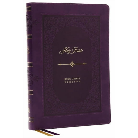 KJV Holy Bible: Giant Print Thinline Bible, Purple Leathersoft, Red Letter, Comfort Print: King James Version (Vintage S, (Hardcover)