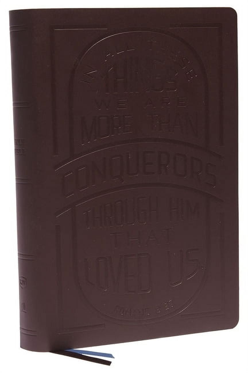KJV Holy Bible: Large Print with 53,000 Cross References, Brown Genuine Leather, Red Letter, Comfort Print: King James Version (Verse Art Cover Collection) (Other)