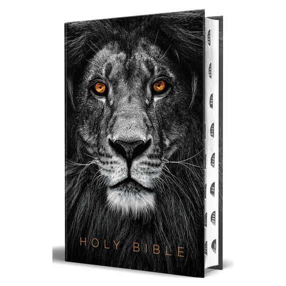 KJV Holy Bible, Large Print Handy Size Format, Hardcover, Lion of Judah ...