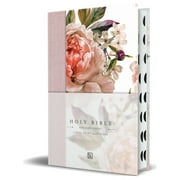 KJV Holy Bible, Large Print Medium Format, Pink Cloth Hardcover W/Thumb Index and Ribbon Marker, Red Letter, Hardcover