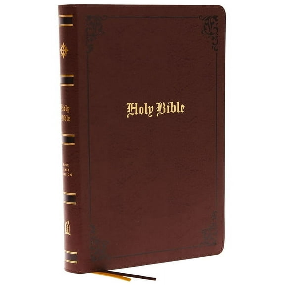 KJV Holy Bible: Large Print with 53,000 Center-Column Cross References, Brown Bonded Leather, Red Letter, Comfort Print , (Hardcover)