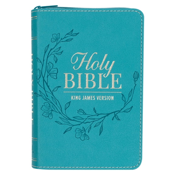 KJV Bible Mini Pocket (Faux Leather, Teal W/Zipper), (Hardcover)