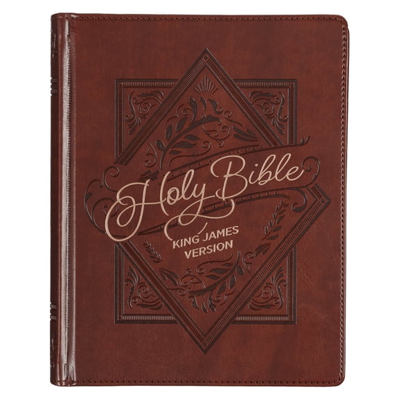 KJV Holy Bible, Note-taking Bible, Faux Leather Hardcover King James Version, Saddle Tan