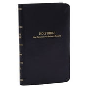 KJV Holy Bible Pocket New Testament with Psalms and Proverbs, Black Leatherflex, Red Letter, Comfort Print King James , Paperback