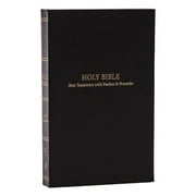 KJV Holy Bible Pocket New Testament with Psalms and Proverbs, Black Softcover, Red Letter, Comfort Print King James Ve, Paperback