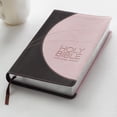 thumbnail image 1 of KJV Holy Bible, Standard Size, Faux Leather Red Letter Edition - Ribbon Marker, King James Version, Espresso Brown/Pink, 1 of 2