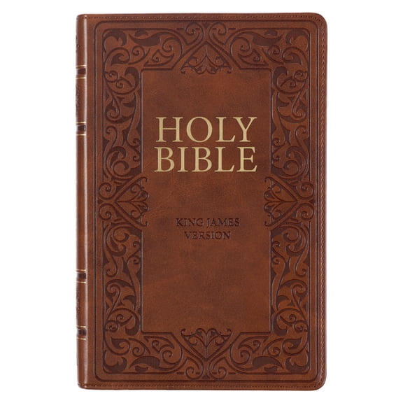 KJV Bible Deluxe Gift (Faux Leather, Medium Brown), (Hardcover)