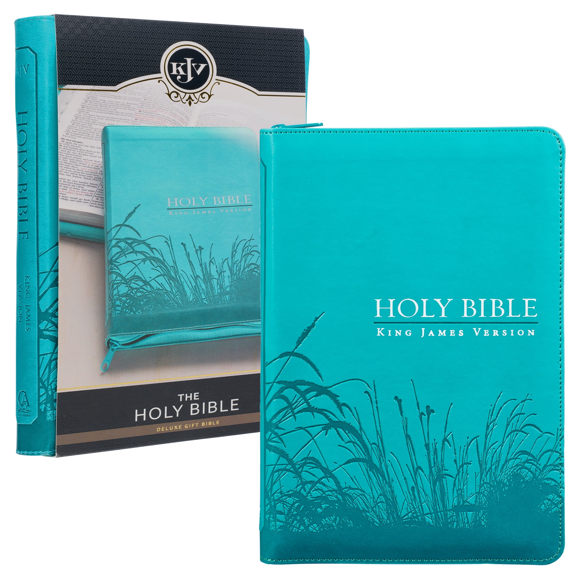 KJV Holy Bible, Standard Size Faux Leather Thumb Index & Ribbon Marker ...