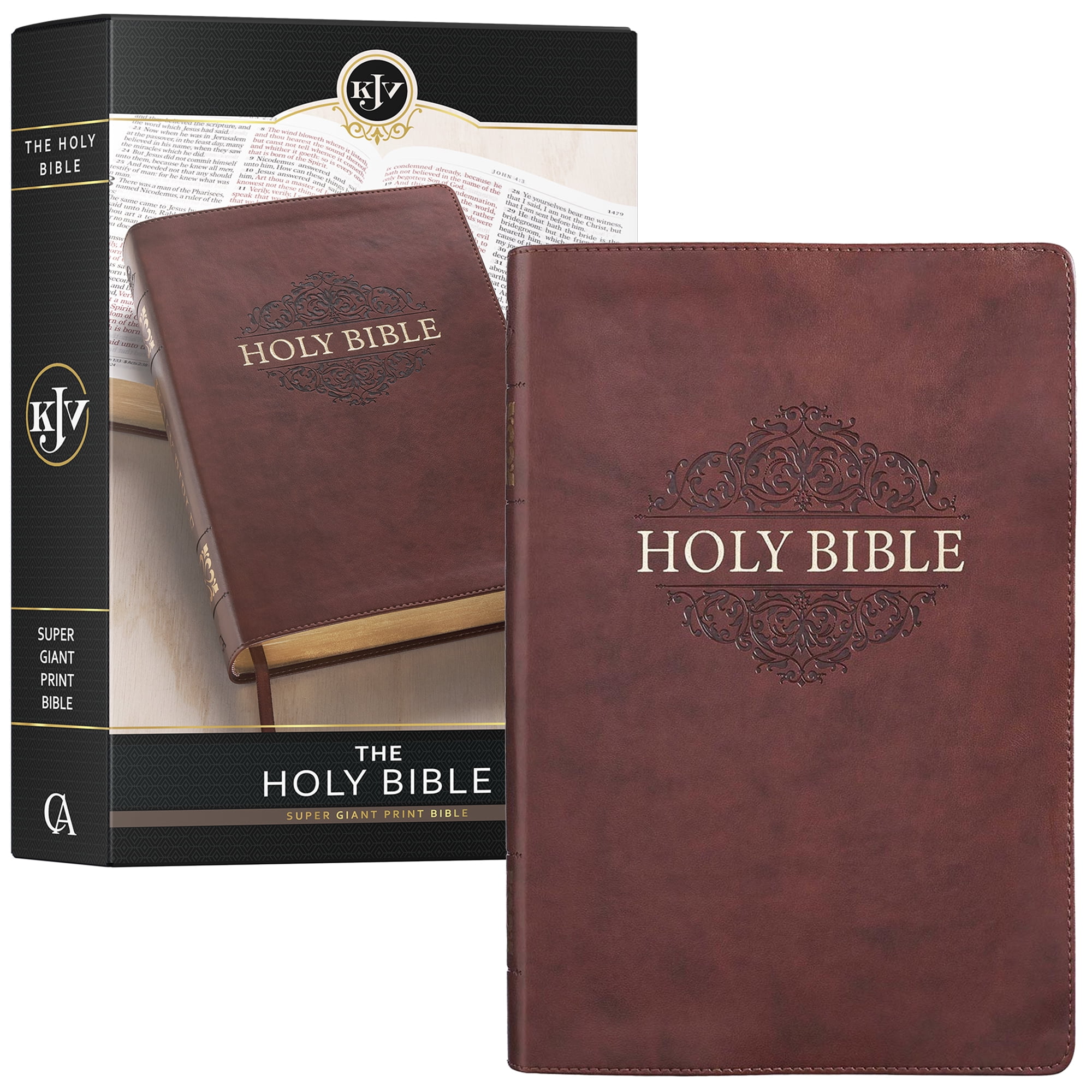 KJV Holy Bible, Super Giant Print Faux Leather Red Letter Edition
