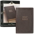 thumbnail image 1 of KJV Holy Bible, Super Giant Print Faux Leather Red Letter Edition - Ribbon Marker, King James Version, Dark Brown, 1 of 7