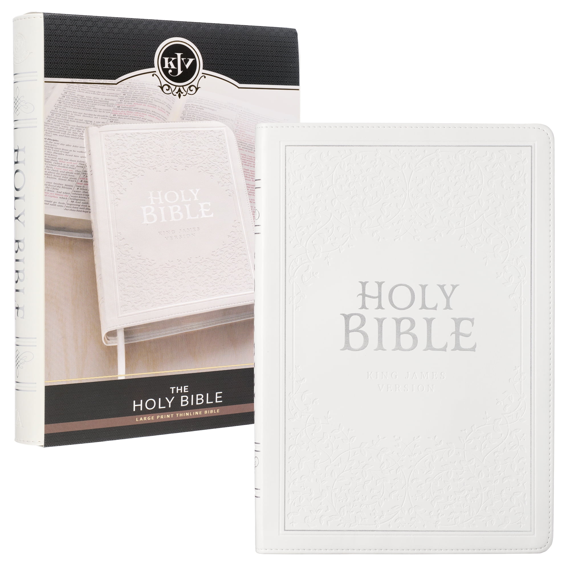 KJV Holy Bible, Thinline Large Print Faux Leather Red Letter