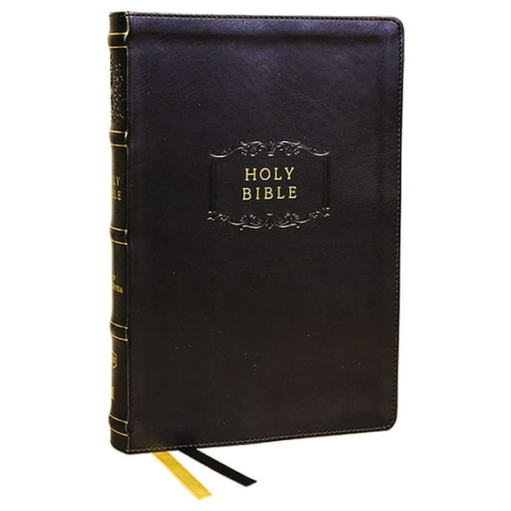 KJV Holy Bible with Apocrypha and 73,000 Center-Column Cross References, Black Leathersoft, Red Letter, Comfort Print (T, (Hardcover)