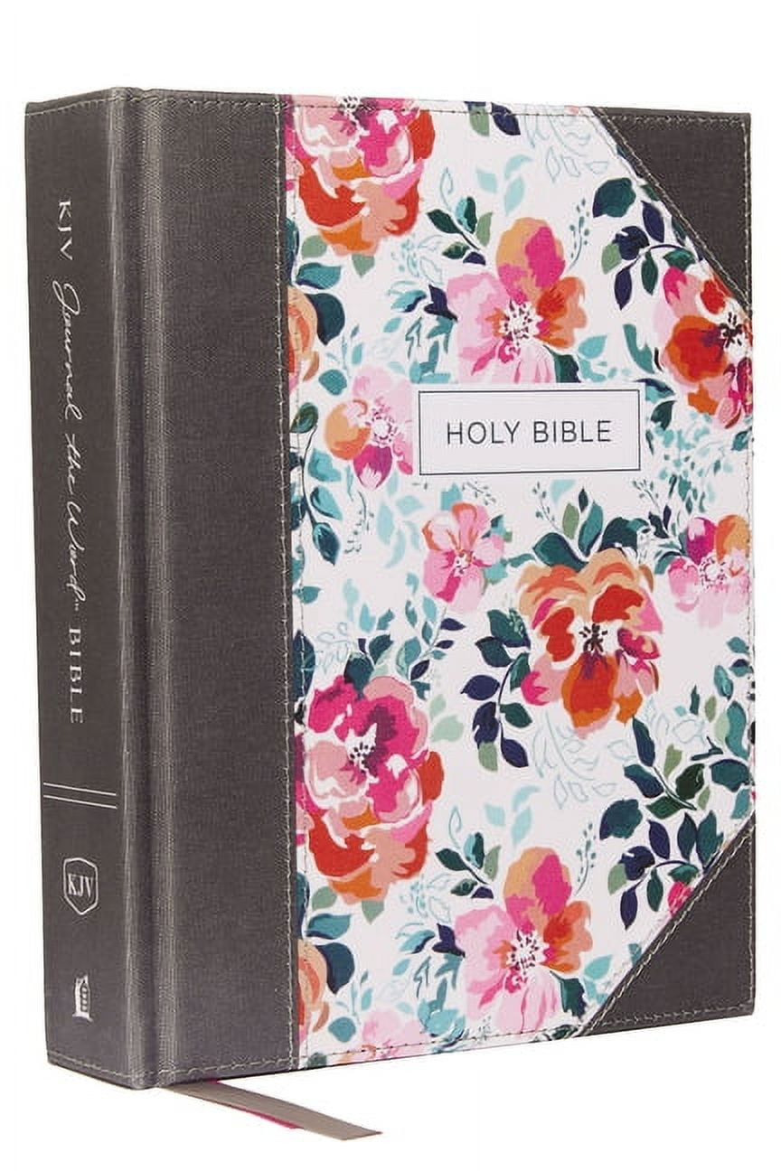 KJV, Journal the Word Bible, Cloth Over Board, Pink Floral, Red Letter Edition, Comfort Print: Reflect, Journal, or Crea, (Hardcover)