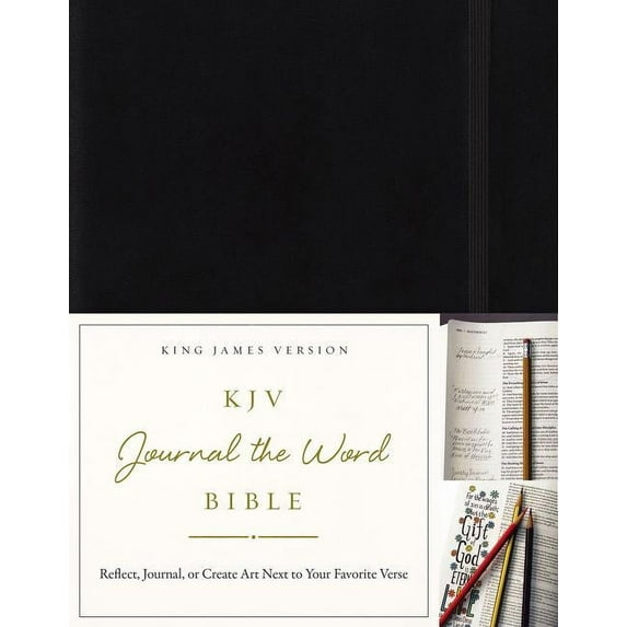 KJV, Journal the Word Bible, Hardcover, Black, Red Letter Edition: Reflect, Journal, or Create Art Next to Your Favorite Verses (Hardcover)