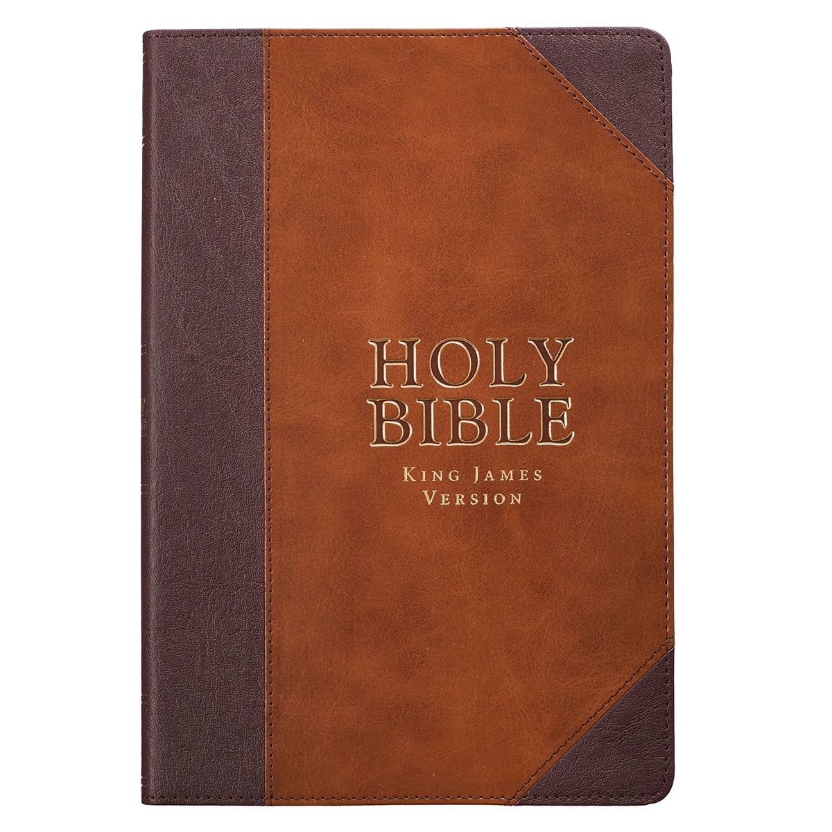 KJV LP LuxLeather Brown Portfolio Design (Other)(Large Print)
