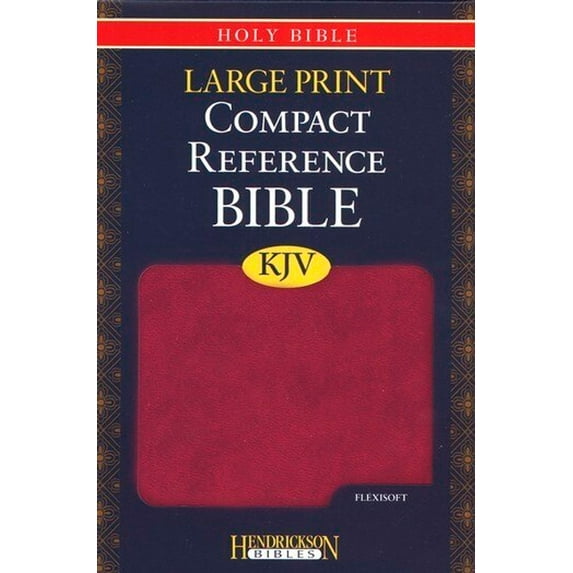 KJV Large Print Compact Reference Bible, Berry, Flexisoft (Imitation Leather, Berry) (Hardcover)