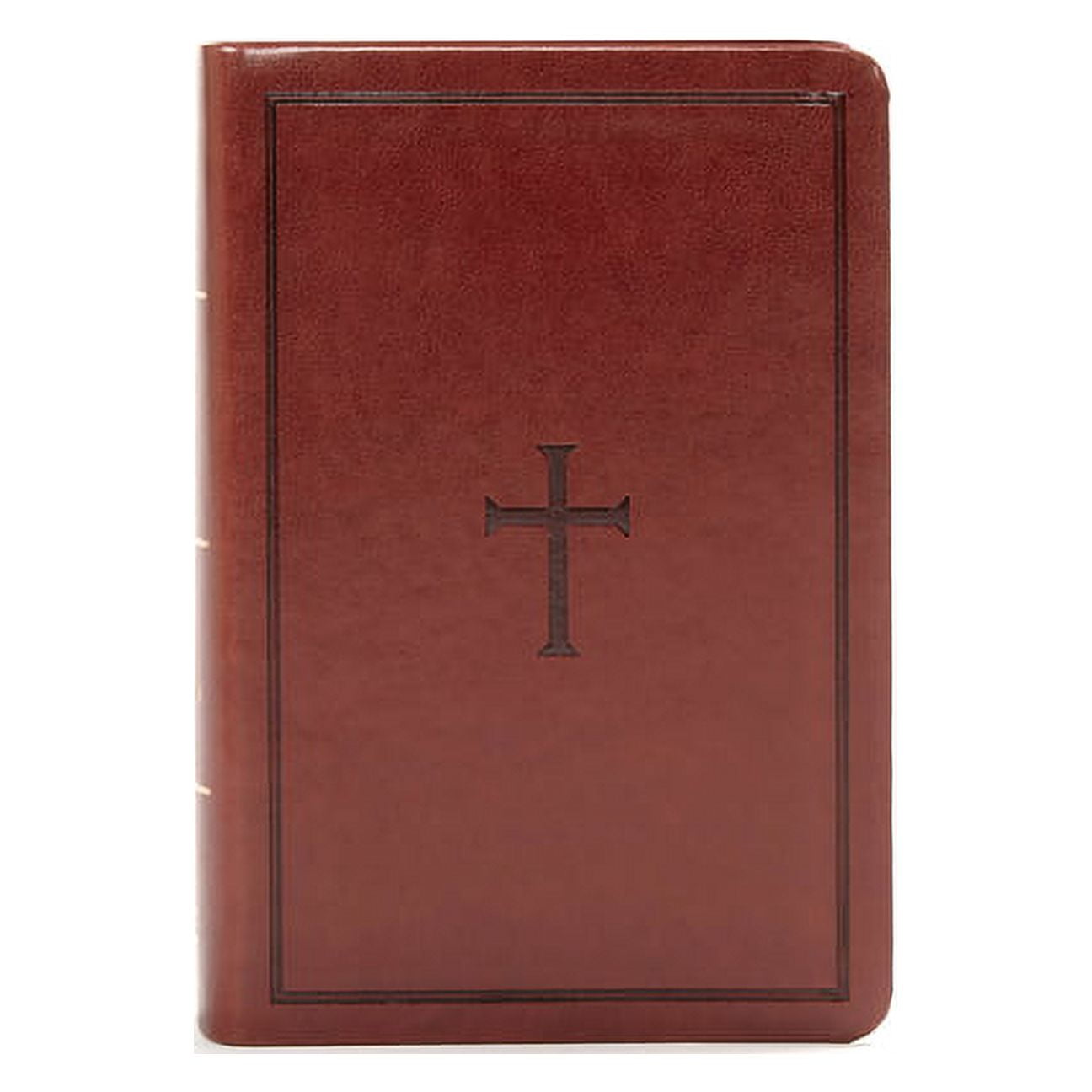 HOLMAN BIBLE STAFF KJV Large Print Compact Reference Bible, Brown Leathertouch, (Hardcover)
