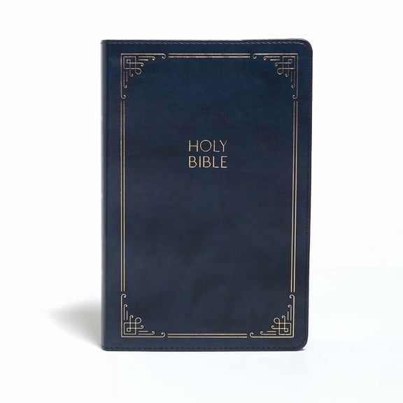 KJV Large Print Personal Size Reference Bible, Navy Leathertouch Indexed, (Hardcover)