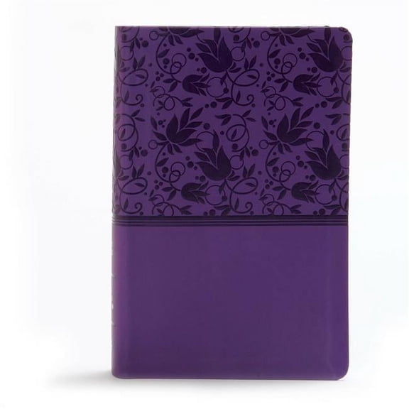 KJV Large Print Personal Size Reference Bible, Purple Leather Touch