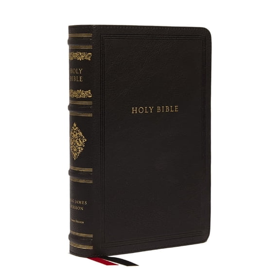 KJV Large Print Reference Bible, Black Leathersoft, Red Letter, Comfort Print (Sovereign Collection): Holy Bible, King J, (Hardcover)