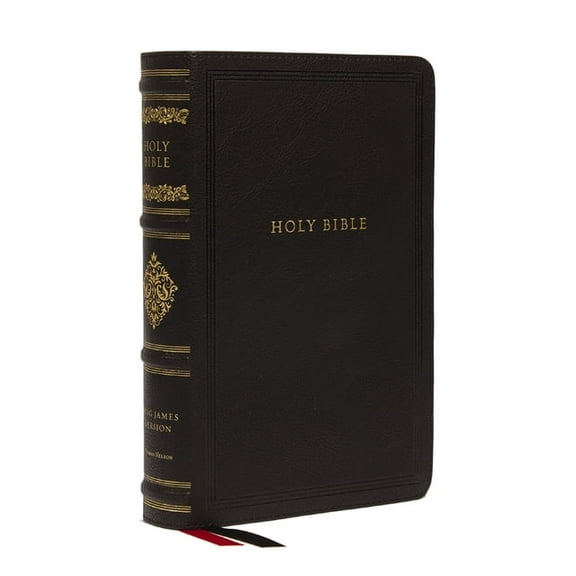 KJV Large Print Reference Bible, Black Leathersoft, Red Letter, Comfort Print, Thumb Indexed (Sovereign Collection): Hol, (Hardcover)