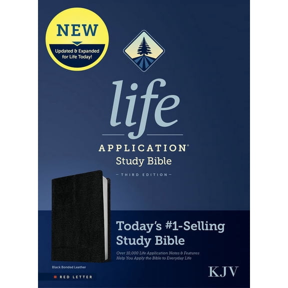 KJV Life Application Study Bible, Third Edition (Bonded Leather, Black, Red Letter), (Hardcover)
