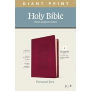 KJV Personal Size Giant Print Bible/Filament Enabled-Cranberry Diamond LeatherLike
