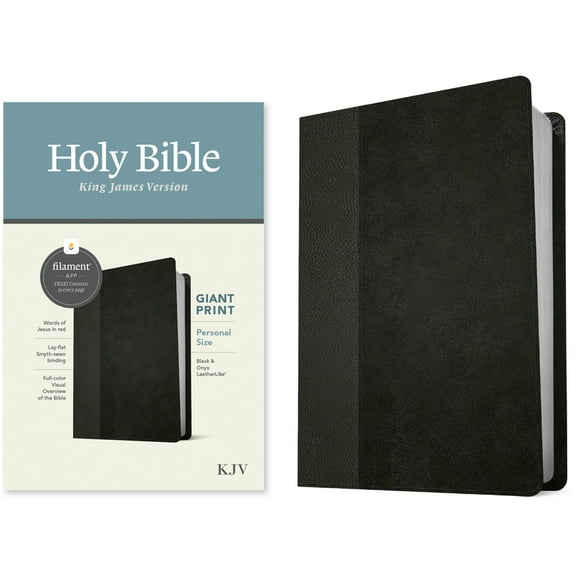 KJV Personal Size Giant Print Bible, Filament Enabled Edition (Leatherlike, Black/Onyx), (Hardcover)