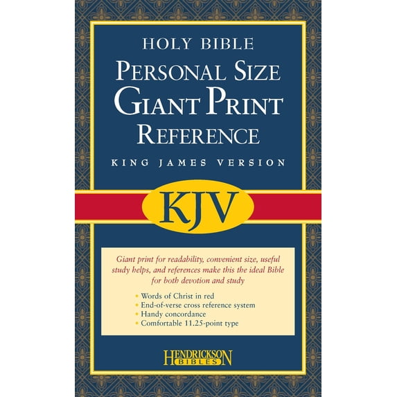 KJV Personal Size Giant Print Reference Bible-Black Imitation Leather