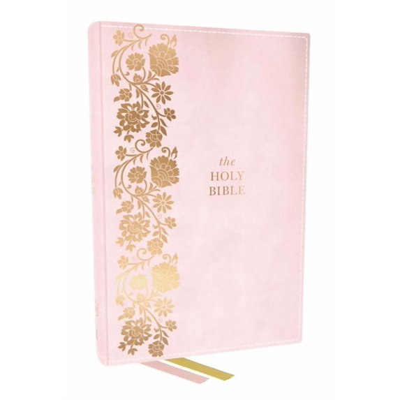 KJV Personal Size Large Print End-Of-Verse Reference Bible, Pink Leathersoft, Red Letter, Comfort Print (Thumb Indexed), (Hardcover)