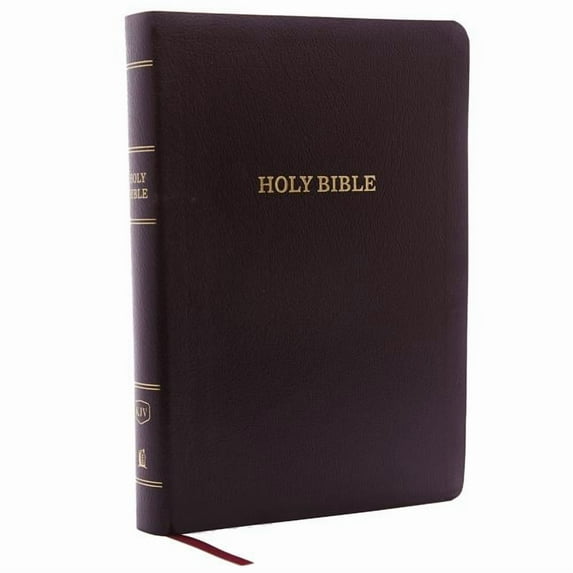 KJV, Reference Bible, Giant Print, Bonded Leather, Burgundy, Indexed, Red Letter Edition, (Hardcover)