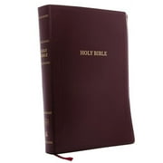 KJV, Reference Bible, Super Giant Print, Leather-Look, Burgundy, Red Letter Edition, Paperback