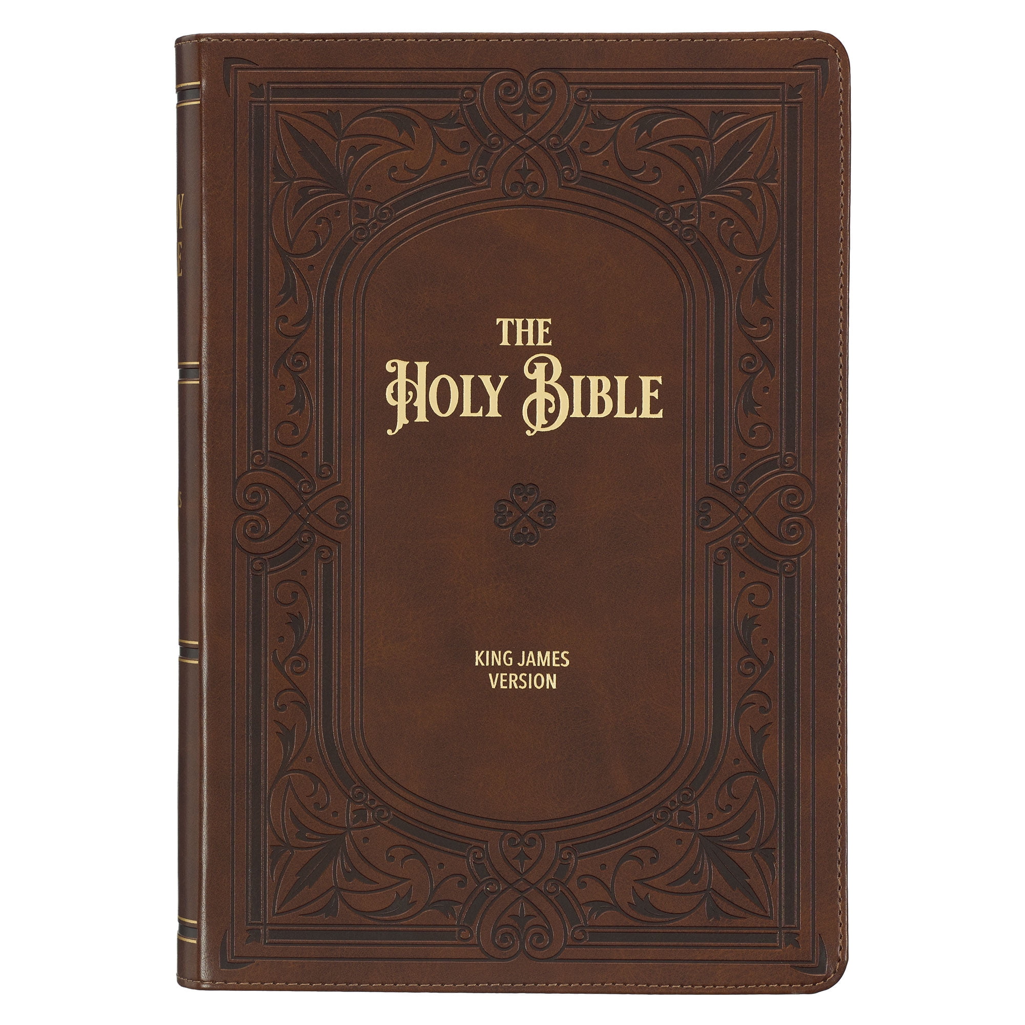 KJV Study Bible, Large Print King James Version Holy Bible, Thumb Tabs, Ribbons, Faux Leather