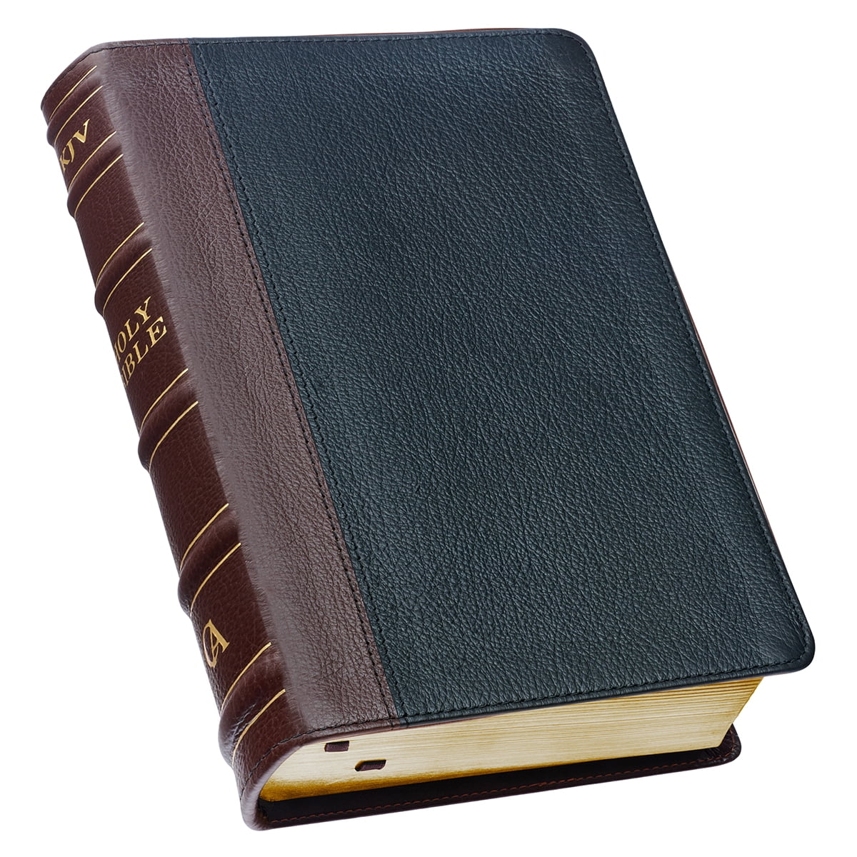 KJV Study Bible, Large Print Premium Full Grain Leather Thumb Index, King James Version Holy