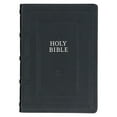 thumbnail image 1 of KJV Study Bible, Standard King James Version Holy Bible, Thumb Tabs, Ribbons, Faux Leather, Black Debossed, 1 of 4