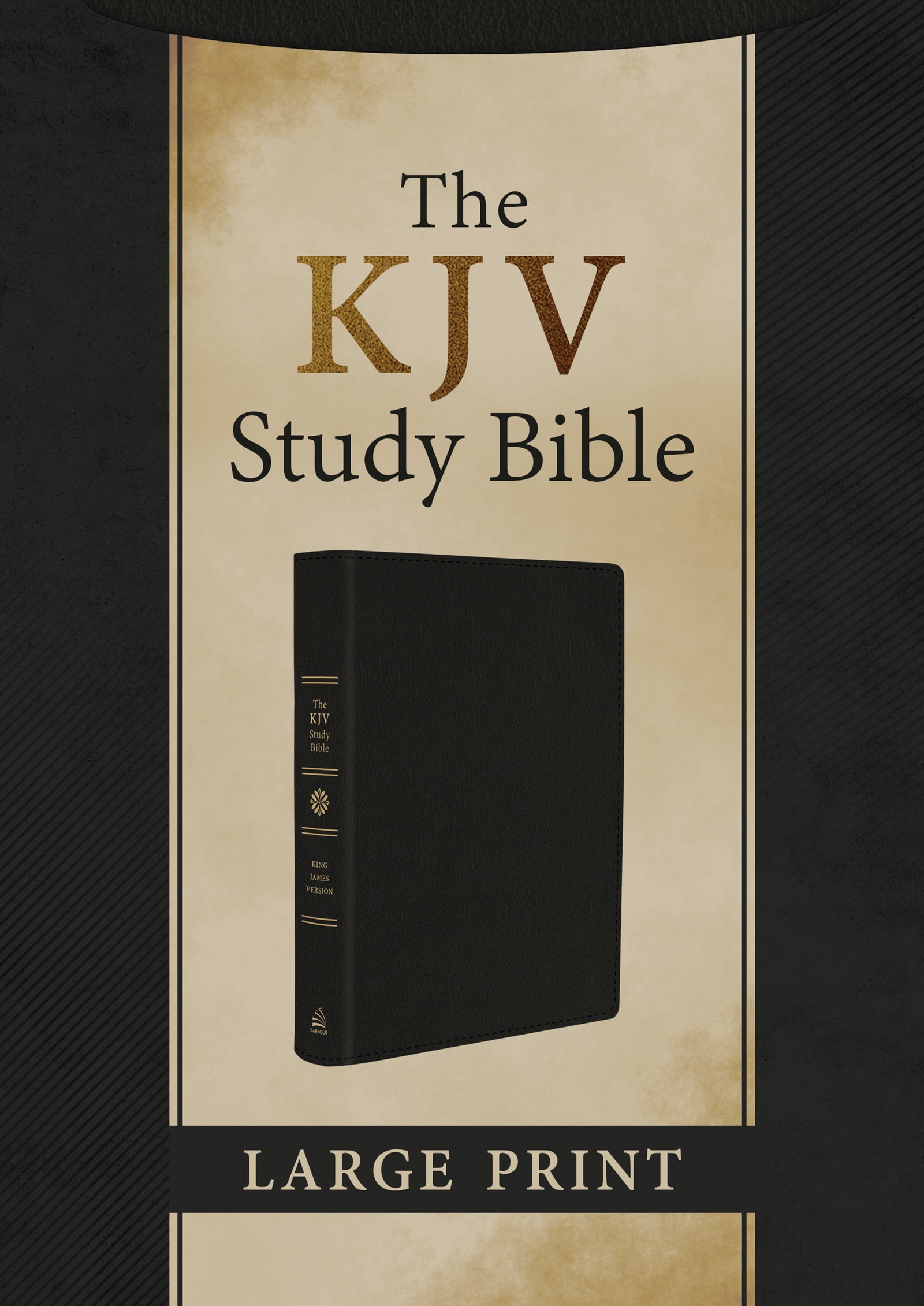 KJV Study Bible, Large Print, Genuine Leather, Black Hardcover