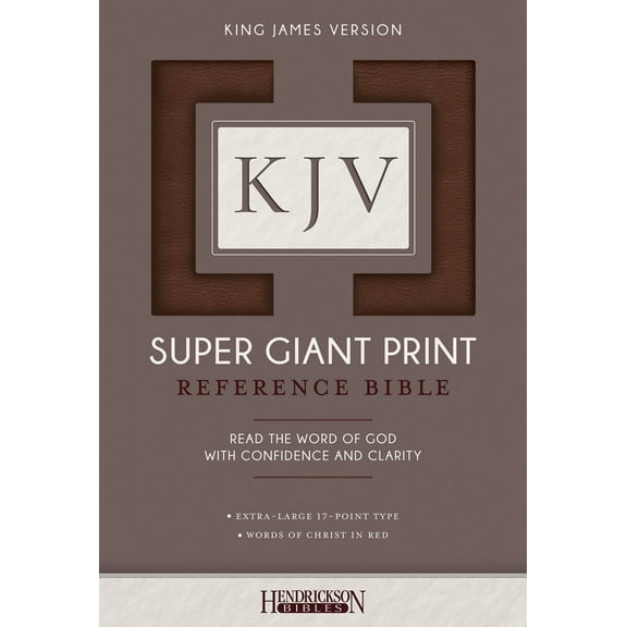KJV Super Giant Print Reference Bible-Brown Flexisoft