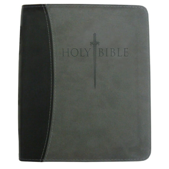KJV Sword Study Bible Giant Print Black Grey Ultrasoft (Hardcover)