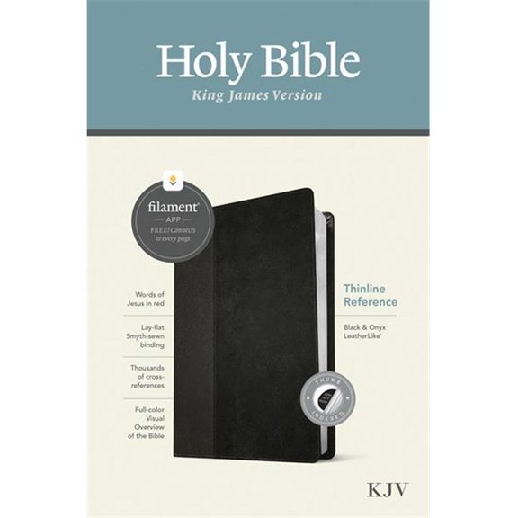 KJV Thinline Reference Filament Enabled Edition Bible, Black & Onyx Leather