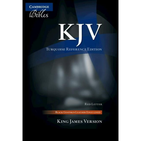 KJV Turquoise Reference Bible, Black Goatskin Leather, Red-Letter Text, Kj676: Xrl, (Hardcover)