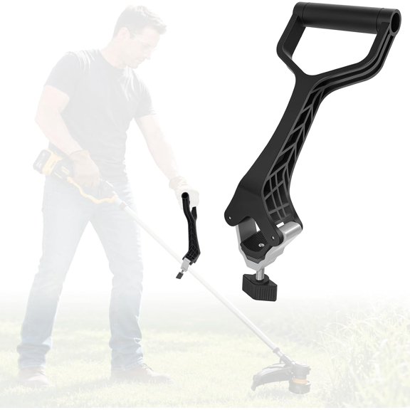 KJX Upgraded Shovel Handle Replacement, Ergonomic Weed Trimmer Handle Extension, Back Saver Attachment Universal Fit for Weed Trimmers, Rakes, String Trimmers, Shovels and More Yard Tools