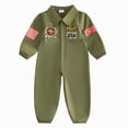 thumbnail image 1 of KJameas Baby Boys Girls Jumpsuit Pilot Uniform Patchwork, 1 of 8