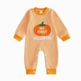 thumbnail image 1 of KJameas Baby Boys Girls Romper My First Halloween Pumpkin Striped, 1 of 4