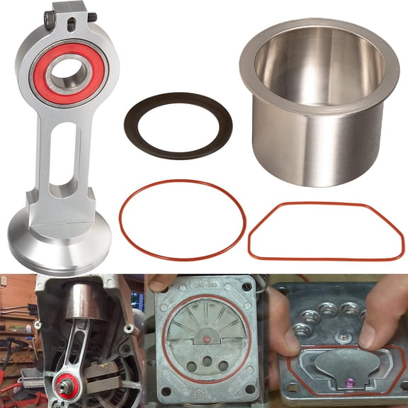 KK-4835 Compressor Piston Kit Air Compressor Connecting Rod Replacement Kit for Craftsman Devildiss Dewalt Porter Cable Oil Free Air Compressor Pump, Replacement for KK-4835 KK-5081 A02743