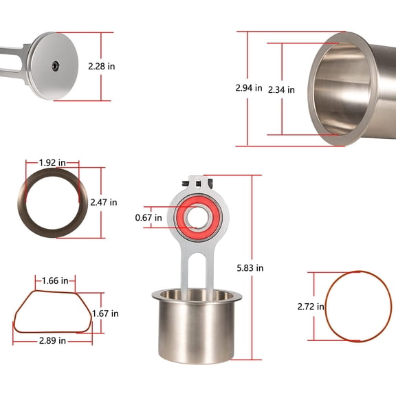 KK-4835 Compressor Piston Kit Connecting Rod Replacement Kit w/Piston Bearing for Sears Craftsman Porter Cable Dewalt Devildiss Oil Free Air Compressor Pump KK-4835 KK-5081 A02743