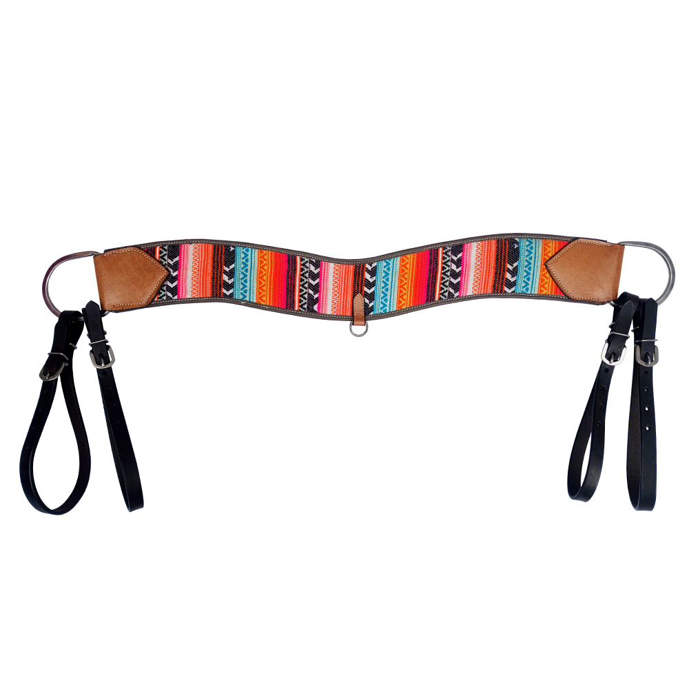 KK COMFYTACK Western Leather Horse Tripping Breast Collar Multi Beaded